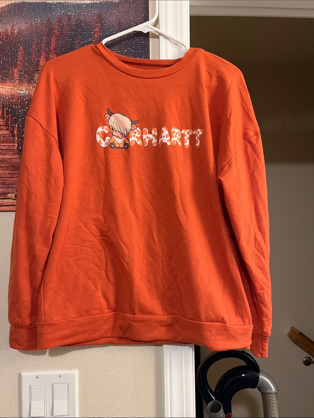 Carhartt Kids Orange Logo Crewneck Sweatshirt